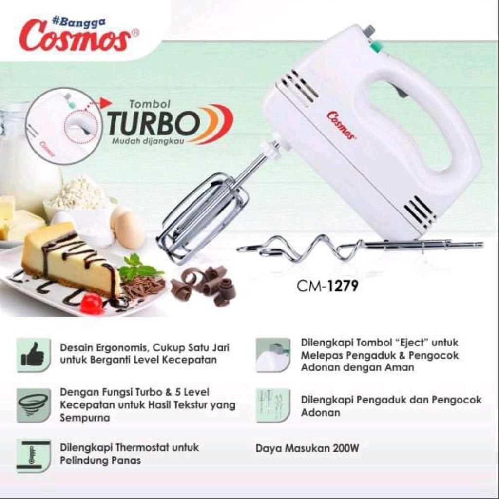 Hand Mixer Cosmos Cm 1279 Mixer Tangan Cosmos Cm1279 Mixer Cosmos Cm 1279