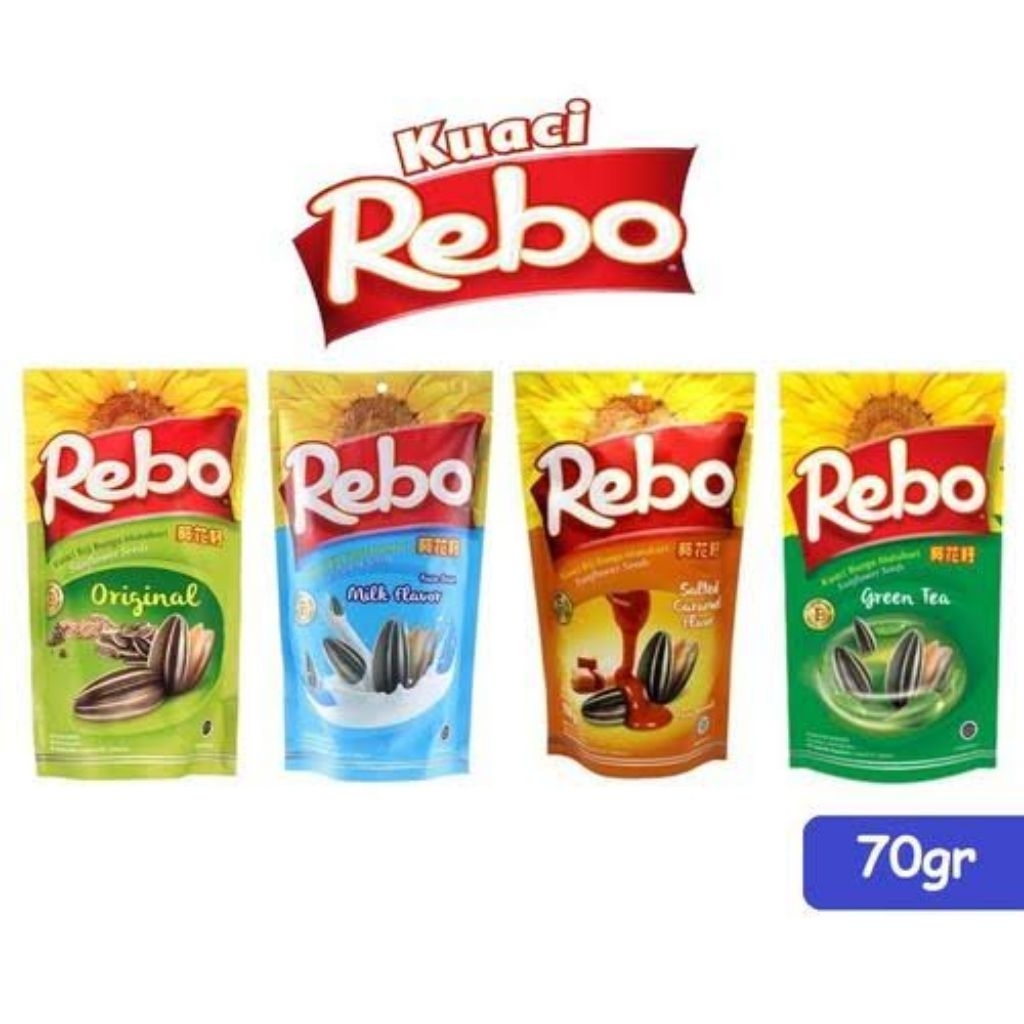 

[Snack] Rebo Kuaci Biji Bunga matahari Varian Rasa | Kemasan 70gr