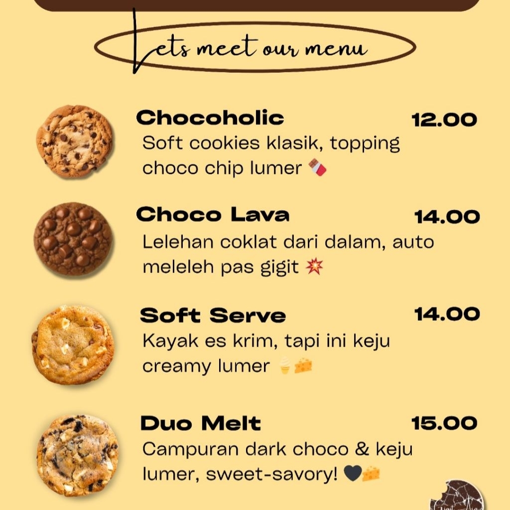 

Cookies fresh baked! 75 gram! sebesar tangan !!