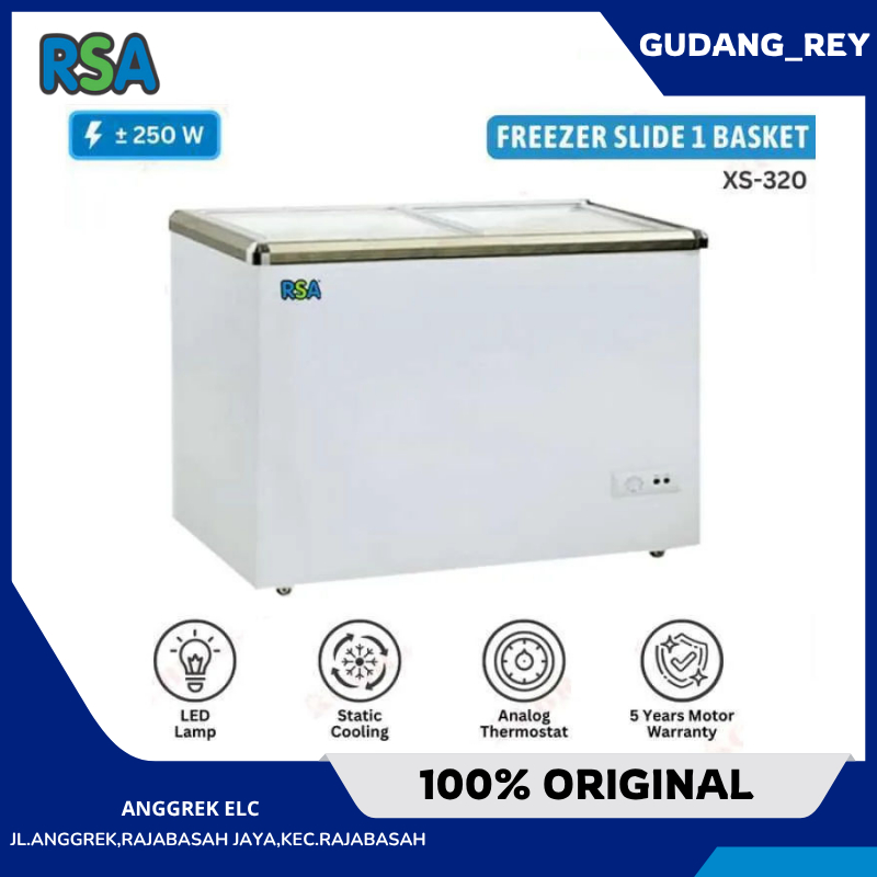 BOX FRESER SLEDING ES KRIM 300L RSA XS 320 garansi resmi