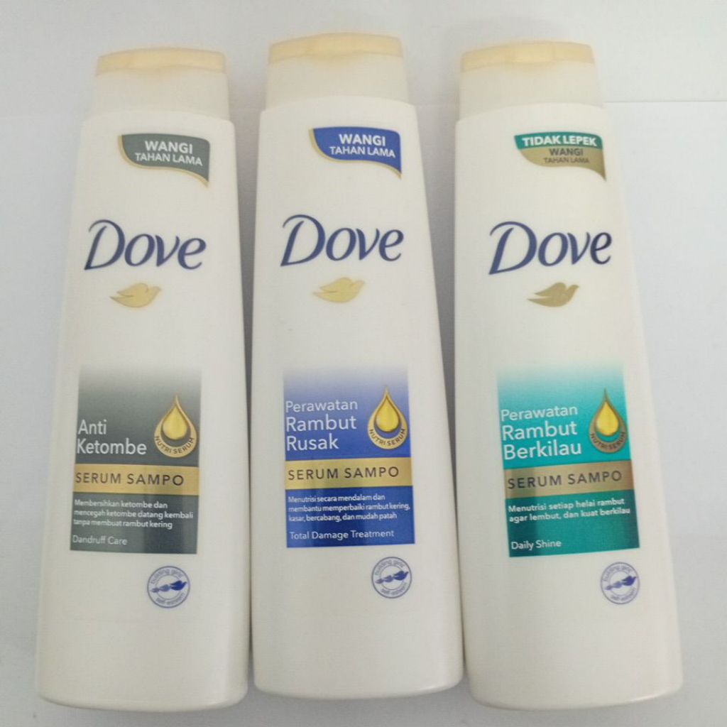 Dove - Serum Shampoo Anti Ketombe, Rambut Rusak, Rambut Berkilau 135 ml