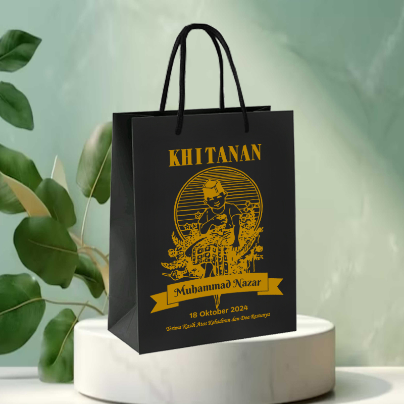 

Paperbag Sablon KHITAN /paperbag 20x10x25/ Paperbag khitan / Paperbag Coklat / Tas Kertas / Paperbag Sablon Custom