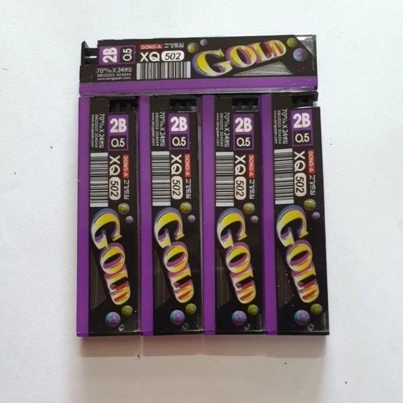 

Dong-A mechanical pencil lead Gold XQ-502 isi 24pcs 2B 0.5mm 0,5mm - isi pensil mekanik pinsil Korea Ori 100% Original Asli Authentic