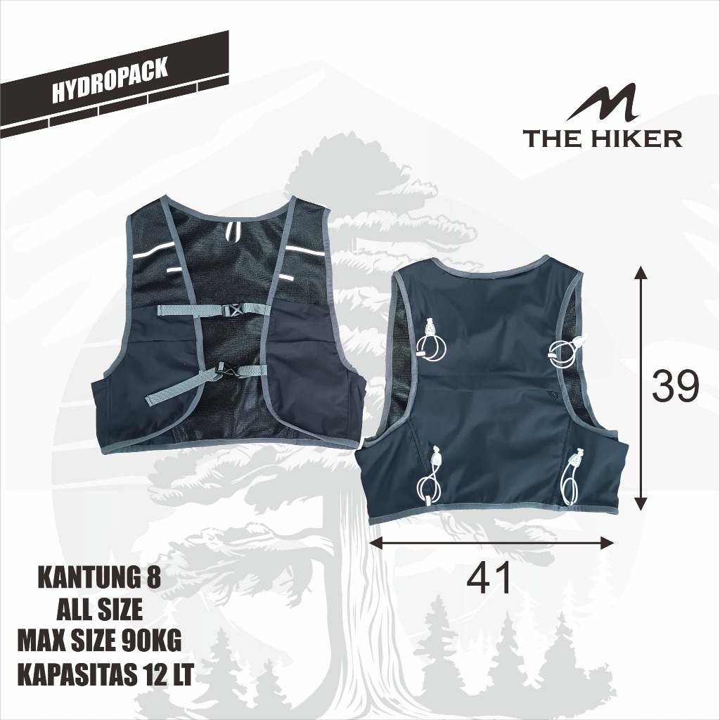 Hydropack Salomon vest Run Vest Rompi Lari  hiking 12 liter