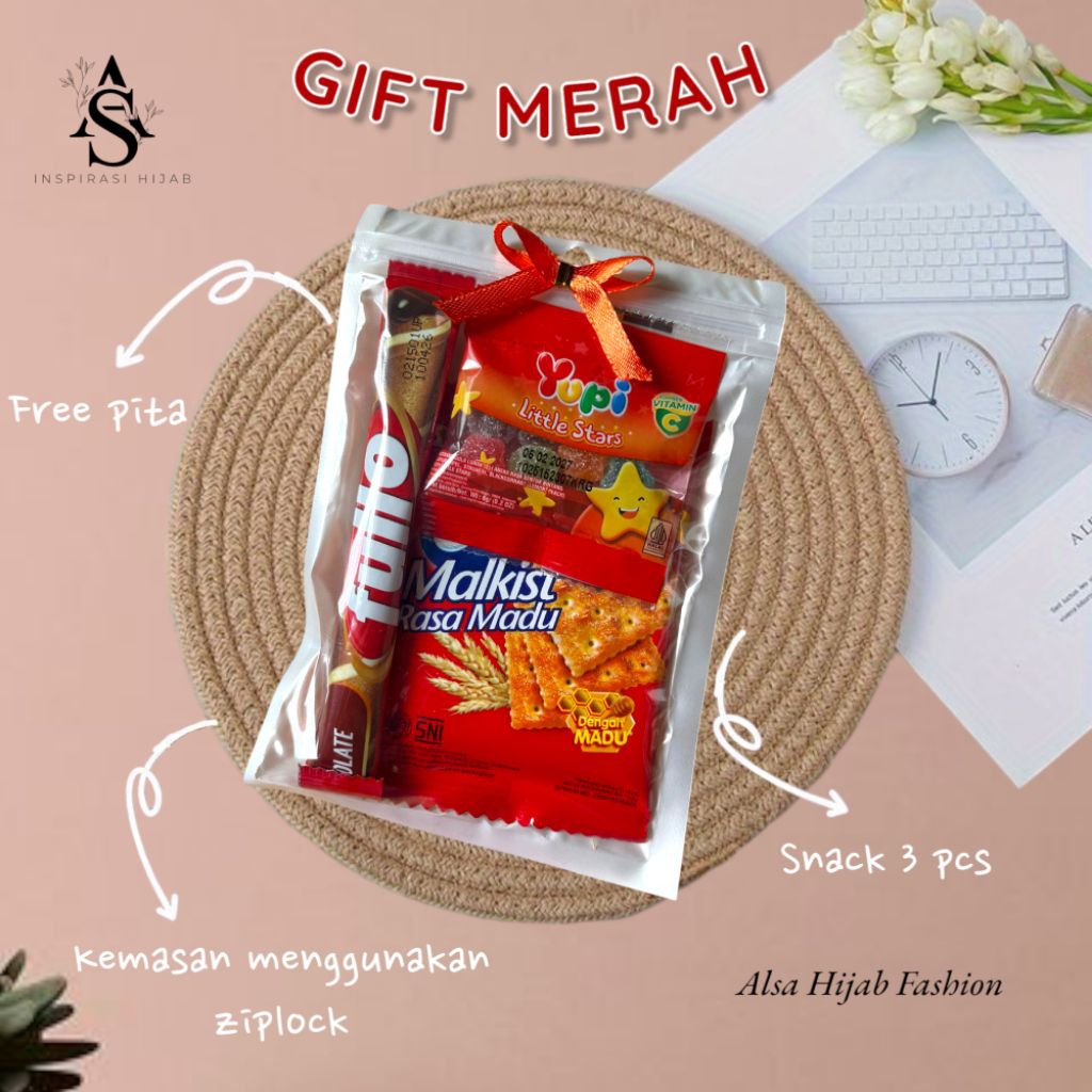 

- MINI GIFT SNACK MERAH / PAKET JAJAN KECIL / MINI HAMPERS