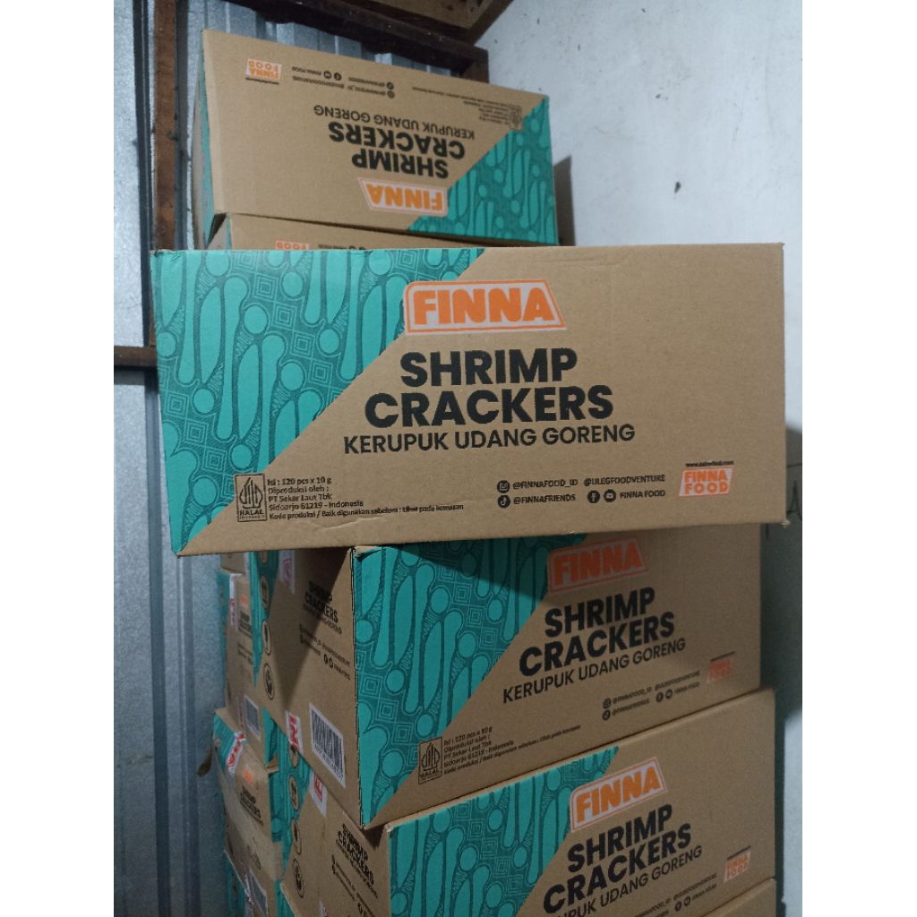 

FINNA KRUPUK UDANG MATANG 1kardus/120pcs (EXP TERBARU)