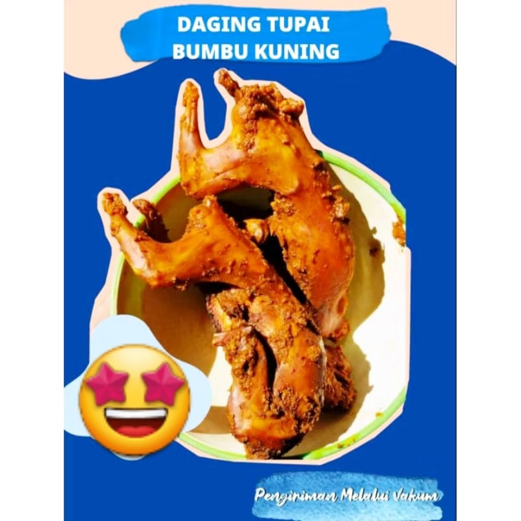 

PAKET HEMAT PER 7 EKOR DAGING TUPAI/BAJING KELAPA SEGAR ALAMI BUMBU KUNING.