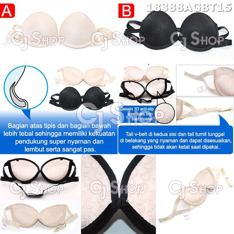 Push up Strapless Bra BH push up tanpa tali 18388