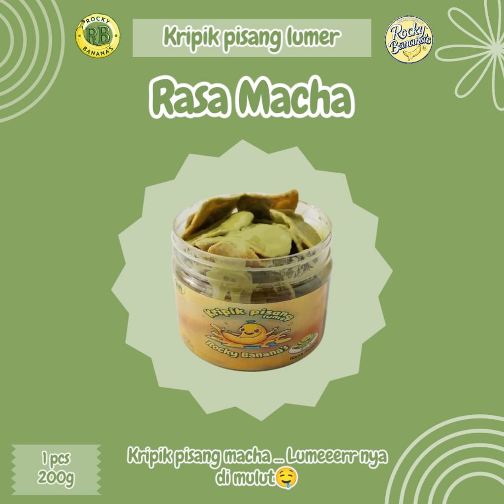 

kripik pisang lumer varian macha