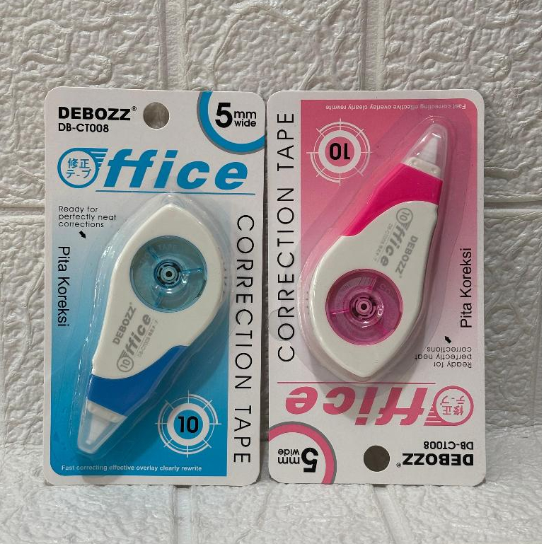 

Tipe X Roll DEBOZZ Correction Tape DB-CT008 / Tip X Kertas 1 Pcs