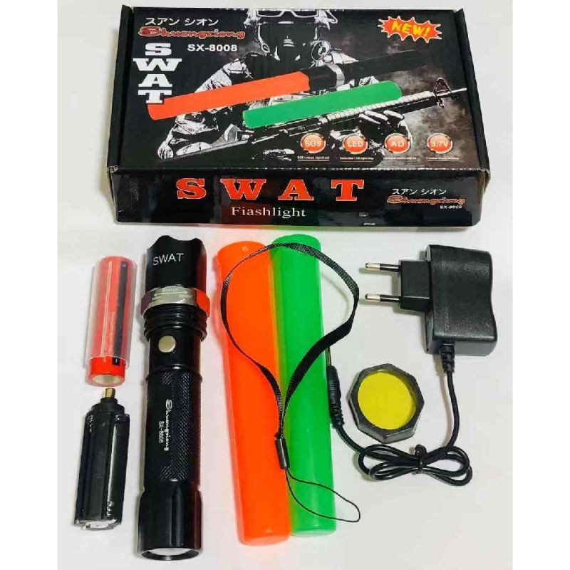 Senter Swat SX-8008 Shuang Xiong Police Lalu Lintas Double Cone