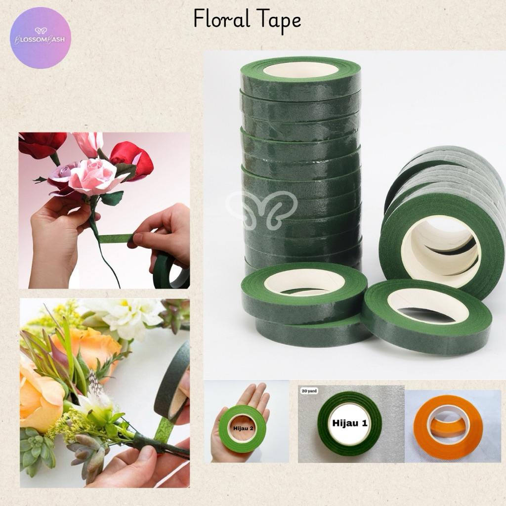 

[ Per Roll 10/20/30 Yard ] Floral Tape | Solasi tangkai bunga / isolasi
