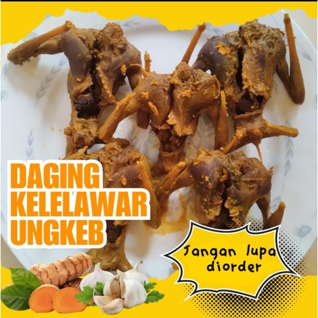 

DAGING KELELAWAR/CODOT KELAPA UNGKAB BUMBU KUNING BERHASIAT PER 6 EKOR