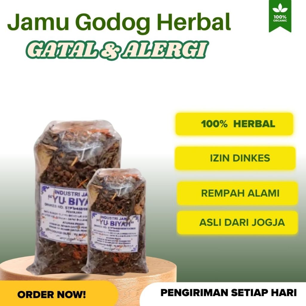 

Jamu Godog Untuk Gatal dan Alergi Yu Biya, Jamu Alami Dari Rempah-Rempah