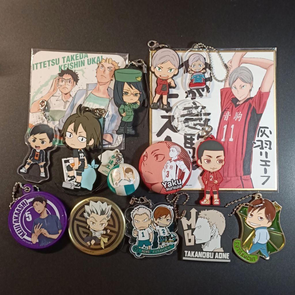 [OFFICIAL] Haikyuu Shikishi Badge Keychain Rubber Acrylic Standee Coaster Karasuno Nekoma Fukurodani