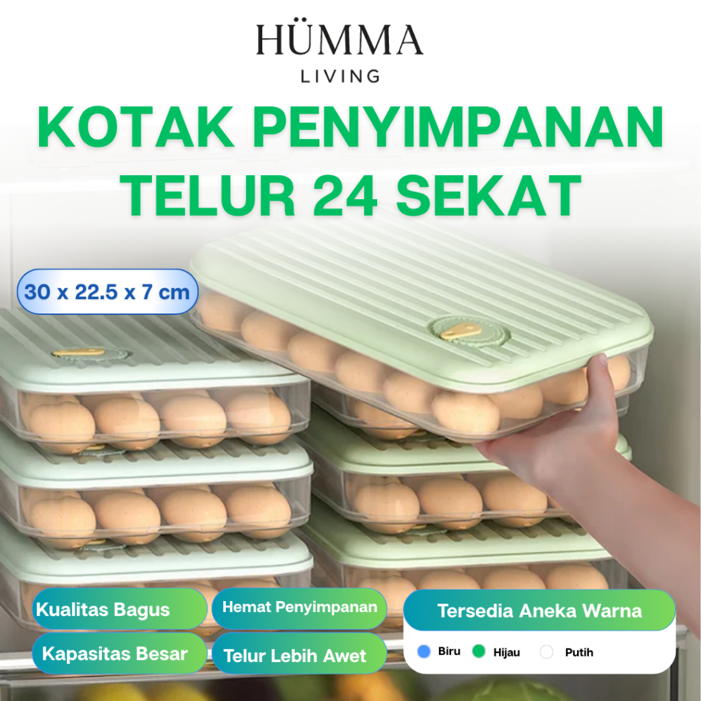 KOTAK PENYIMPANAN TELUR 24 SEKAT/ 24 KOTAK TELUR