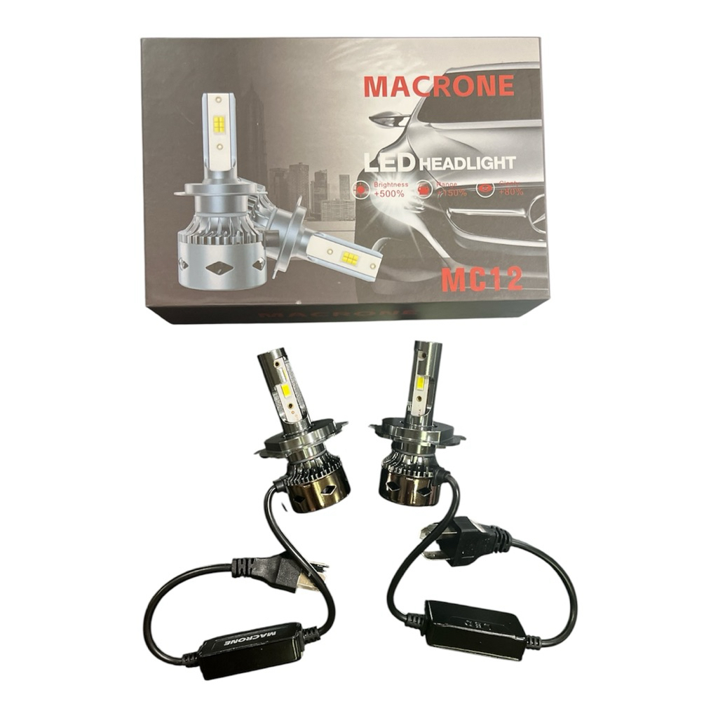 Lampu TURBO LED mobil MC12 Macrone H11 H4 bohlam