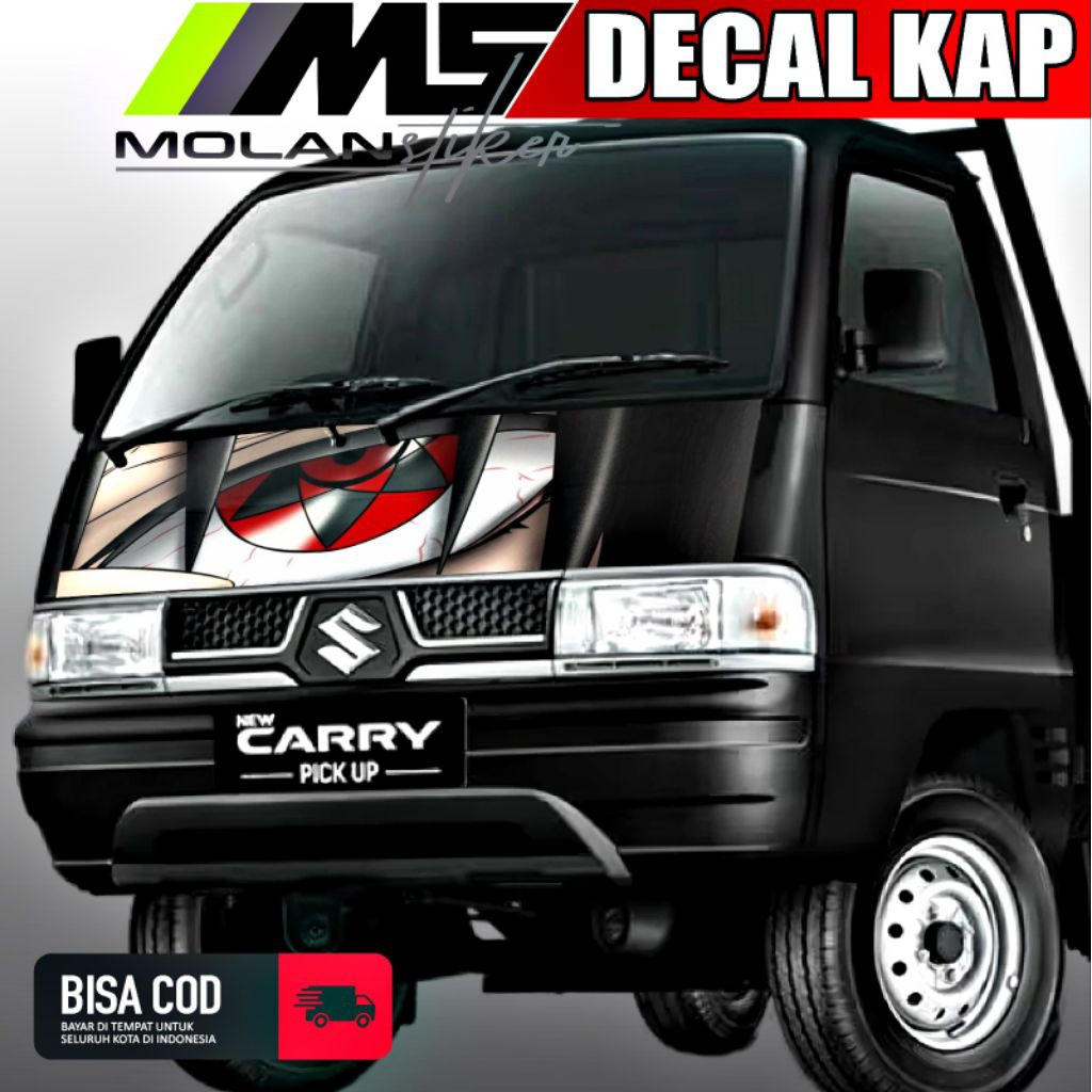 Decal Sticker Striping Variasi Kabin Depan Suzuki Carry Futura & Mitsubishi Colt T120SS Decal Kap/Ka