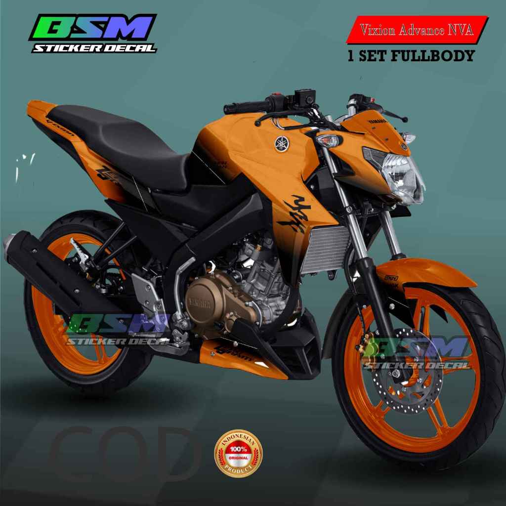 Decal Vixion Advance NVA Set Fullbody Hitam Warna (COD)
