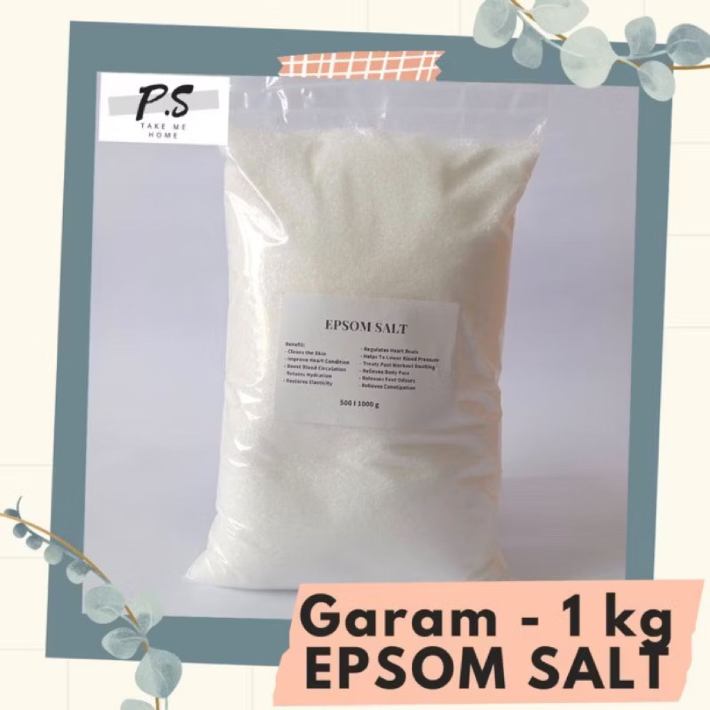 

Epsom Salt Garam Inggris Magnesium Sulfat 1kg