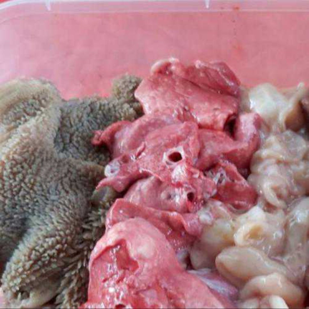 

Tetelan Jeroan Kambing 1 kg Babat Paru Segar