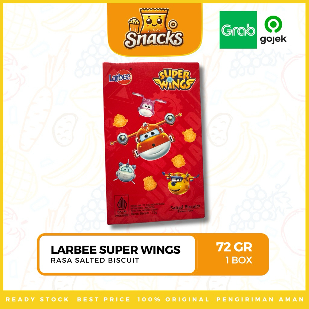 

Lav.Snacks︱Larbee Super Wings Salted Biscuits 72GR - 1 BOX