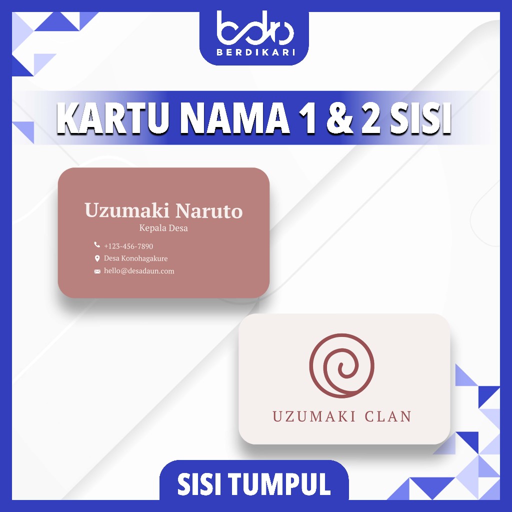 

Cetak Kartu Nama Round Corner Art Carton 260 Sudut Tumpul Rounded - 1 & 2 SISI Makassar