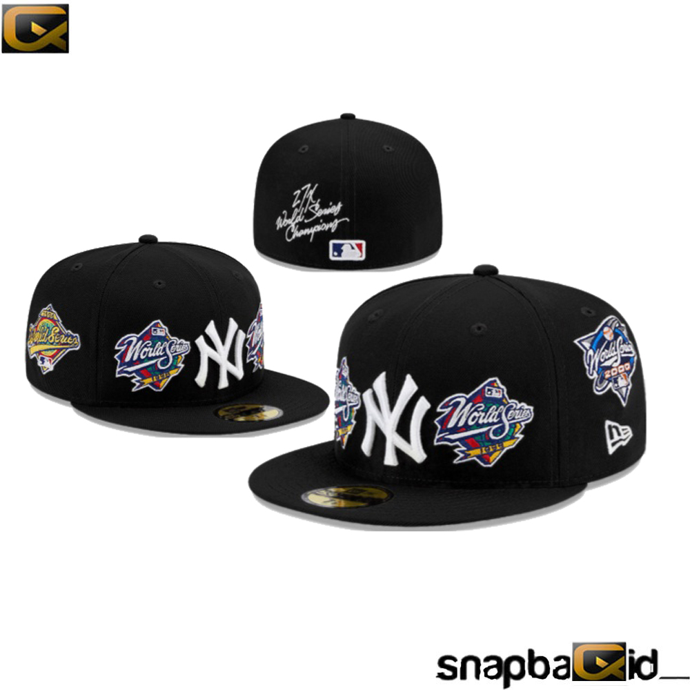 Topi NY Yankees Black World Series Fitted Buildup import