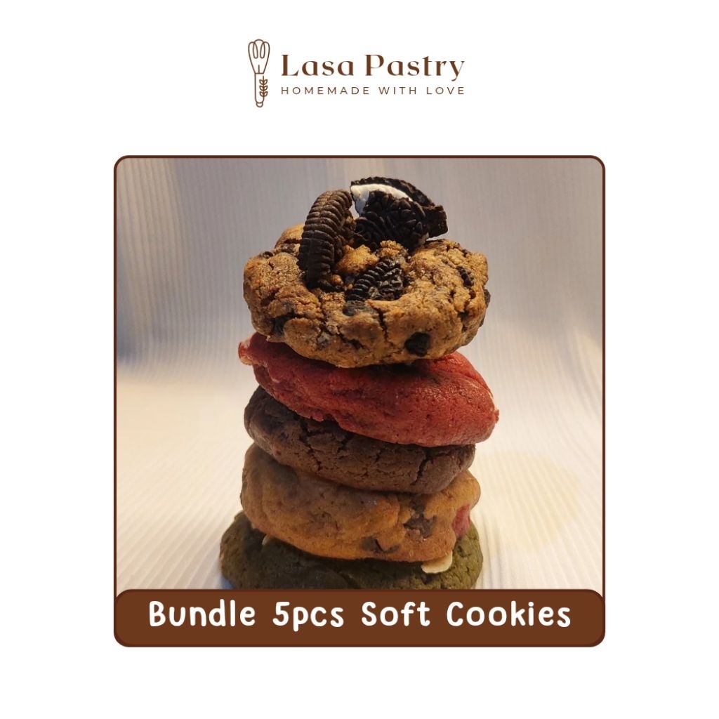 

BUNDLE 5 PCS SOFT COOKIES HOMEMADE FRESH BAKED | Lasa Pastry