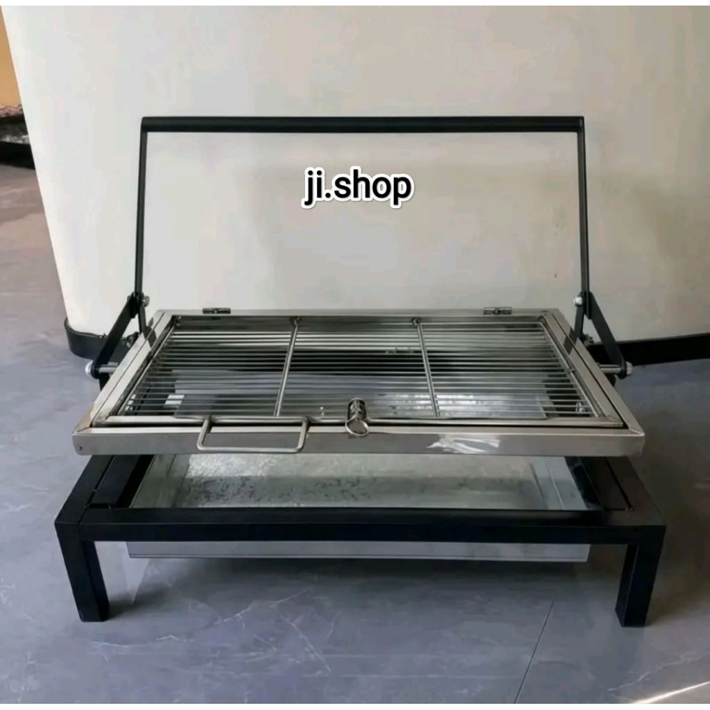 Promo alat pemanggang ayam/ikan Desain berputar lipat panggangan arang komersial kapasitas besar kus