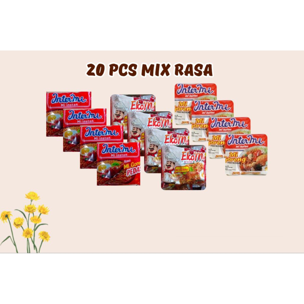 

mie instan pedas intermie pedas/intermie original/eko mie goreng