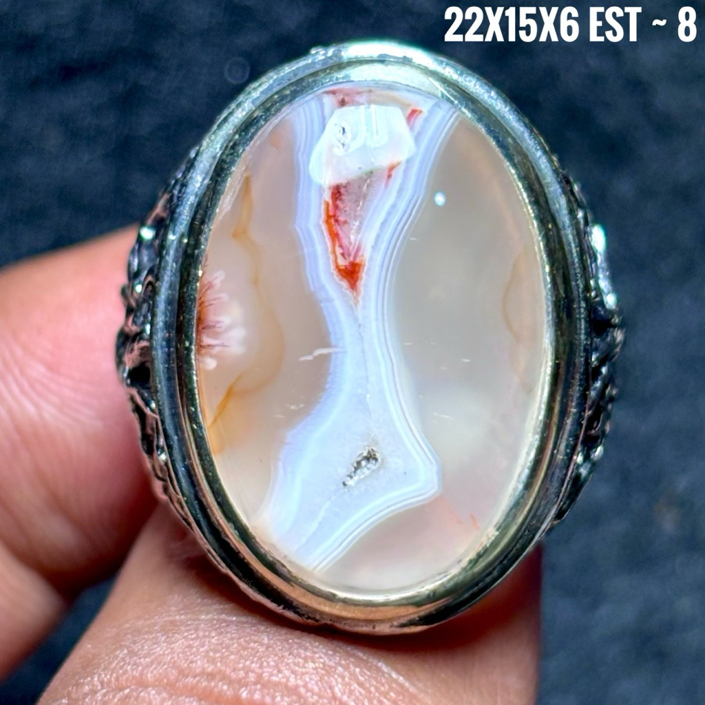 NATURAL BATU AKIK MOTIF LAM ALIF