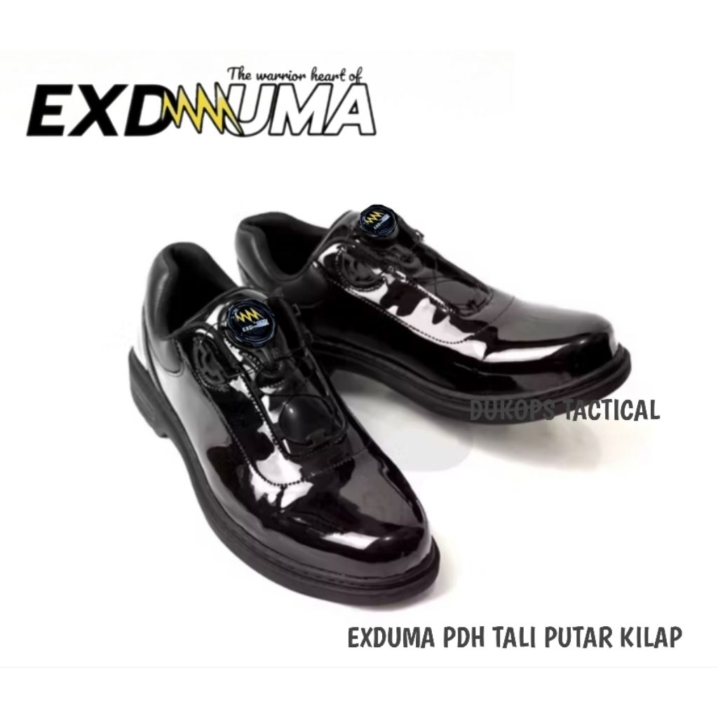 SEPATU PDH EXDUMA TALI PUTAR KILAP/SEPATU DINAS HARIAN KILAP TALI PUTAR