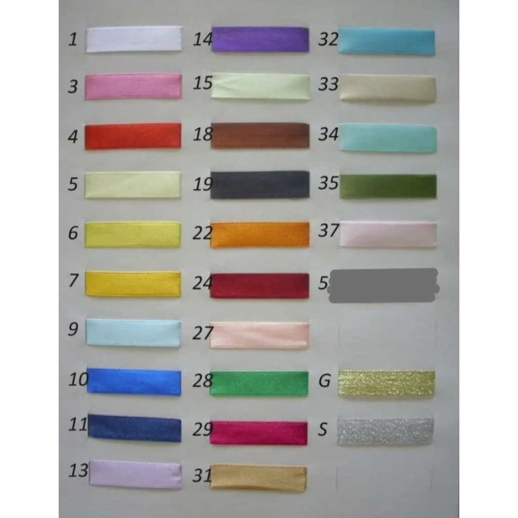 

PITA SATIN 2 = 5 CM. 1 ROLL 20 - 25 YARD