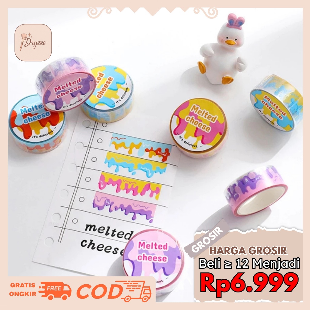 

Washi tape Roll Melted Cheese Washitape Aesthetic WT04