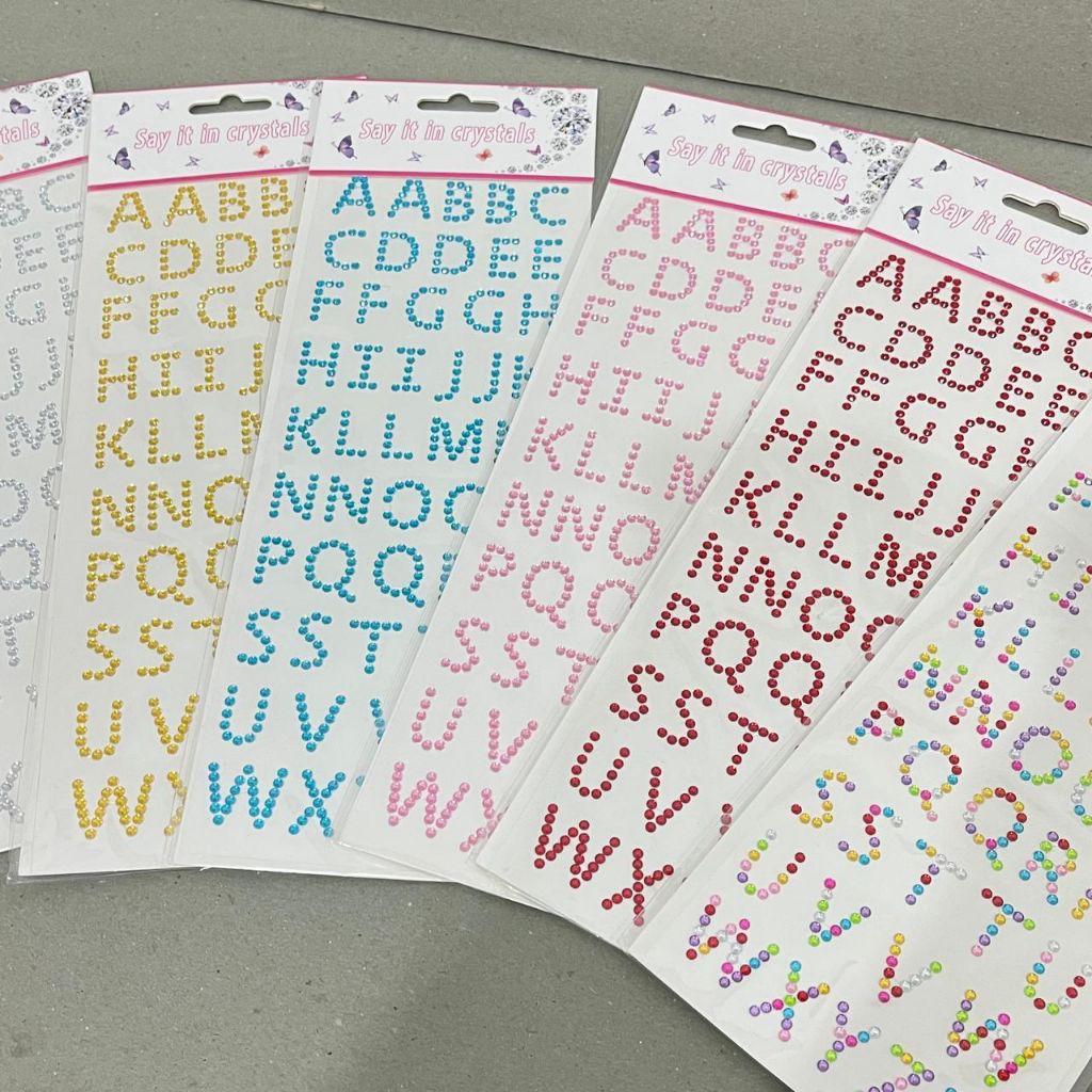

Stiker Beads Alfabet Abjad Huruf Warna Warni