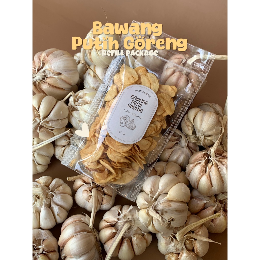

Refill Package 50gr Bawang Putih Goreng 100% Original