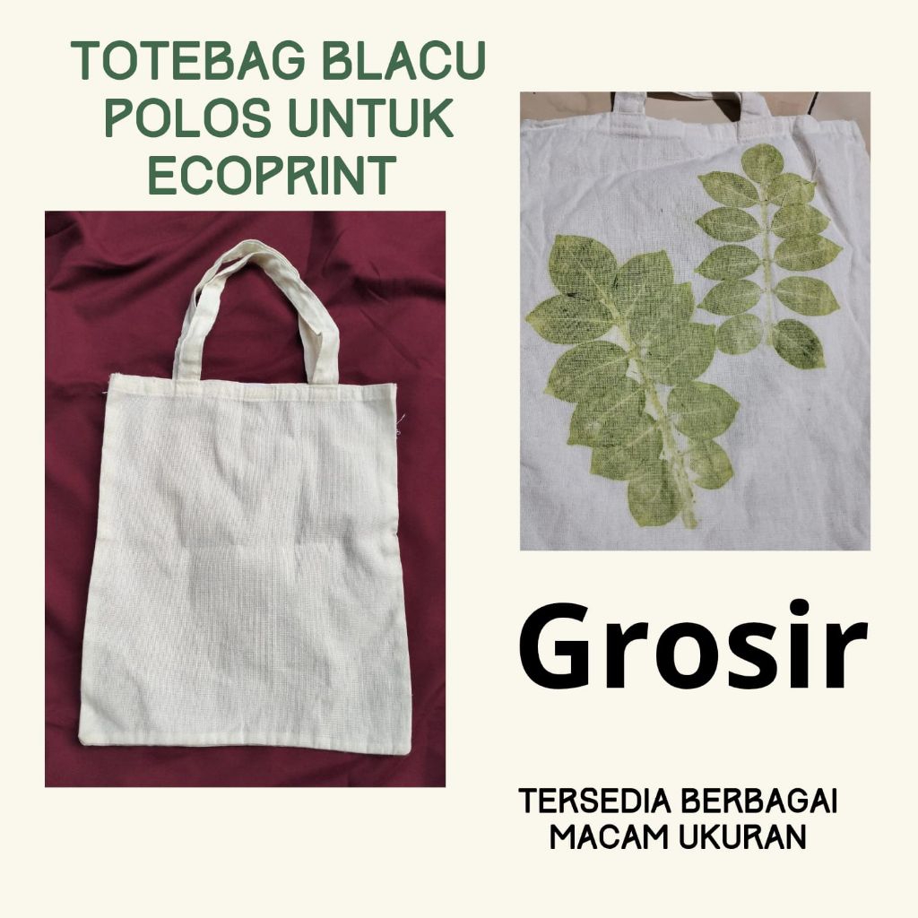 Grosir Totebag Polos Putih Ecoprint