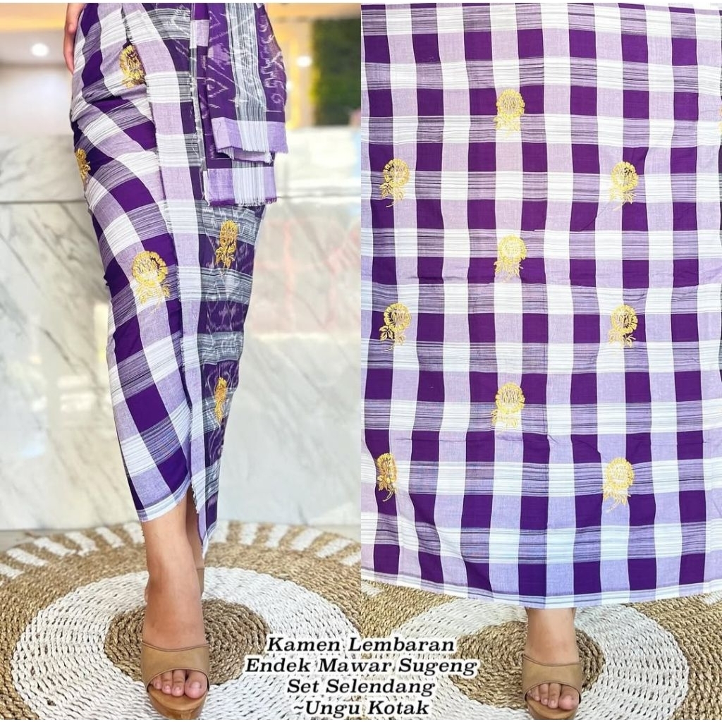 kamen lembaran endek sugeng  set selendang