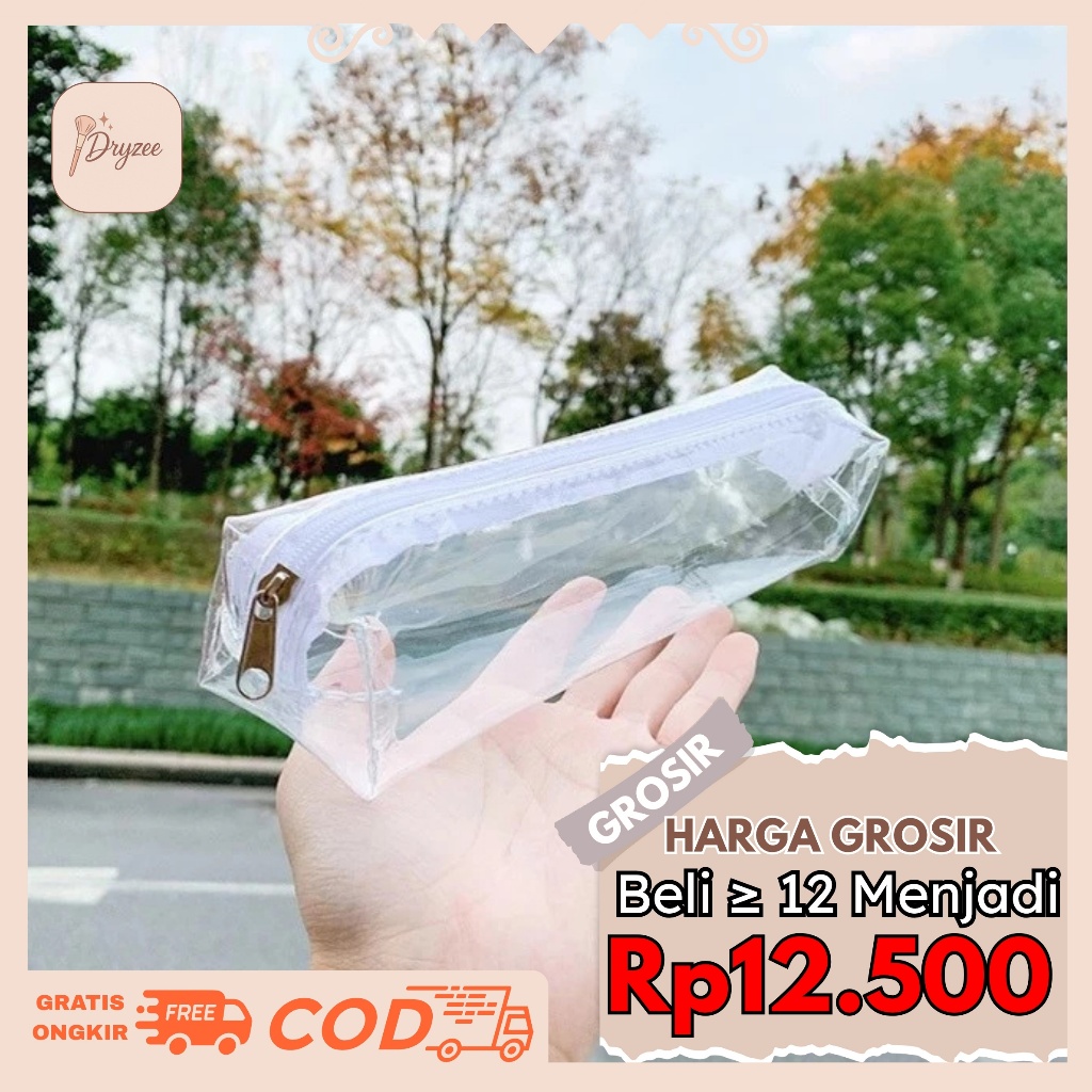 

Pouch PVC Aesthetic Transparan / Kotak Kosmetik Alat Tulis KP10