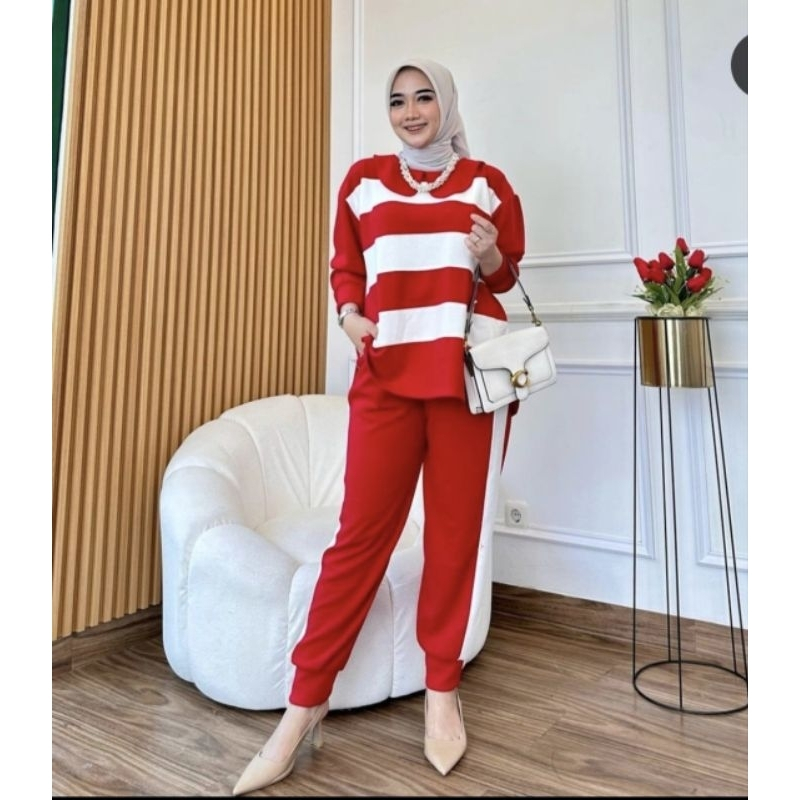 Setelan Kemerdekaan Oneset Seragam 1945 Stelan 17 Agustus Zumba Baju Senam Kaos Kemrdekan Set 17 An 