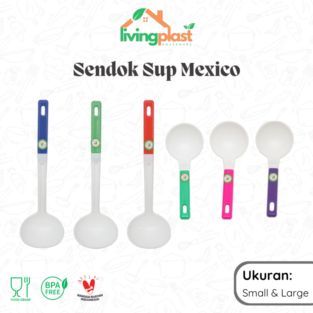 Sendok Sup Mexico / Centong Sayur Plastik Besar Dan Kecil / Centong Sayur / Centong Sup Plastik