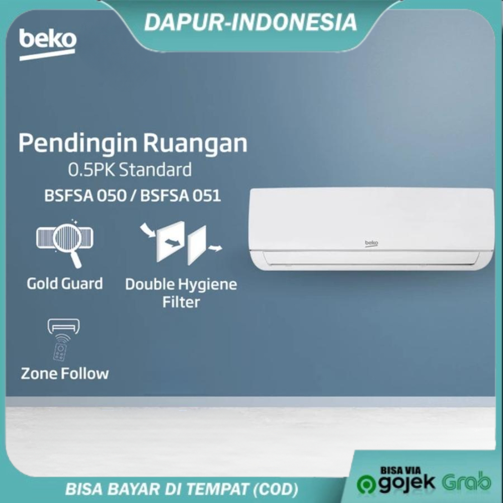 AC Beko 1/2 PK BSFSA050 – Spesifikasi Eropa, low watt Garansi Resmi