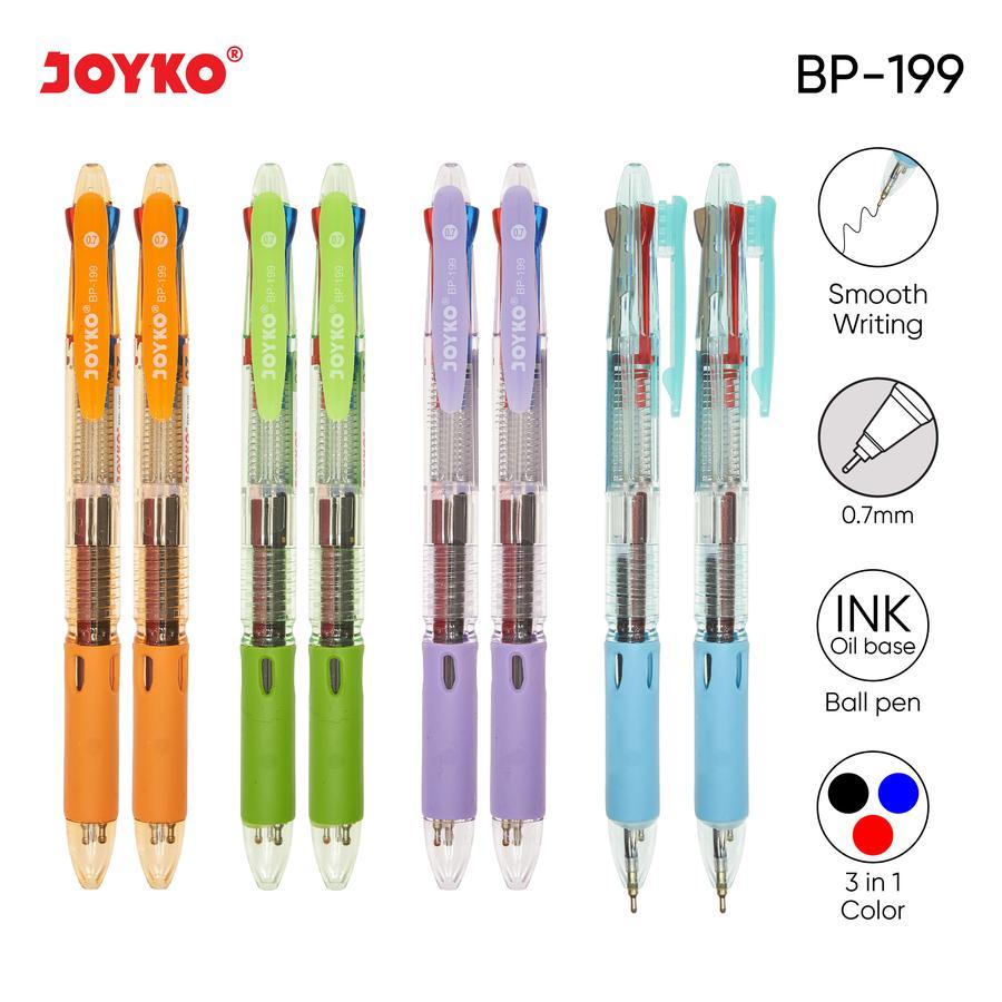 

Ballpen / Pulpen Pena Joyko Trico BP-199 Trico 0.7 mm 3 Warna - Alat Tulis Senang
