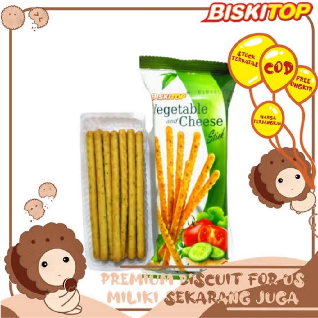 

BISKITOP VEGETABLE AND CHEESE STICK/BISKUIT SAYUR