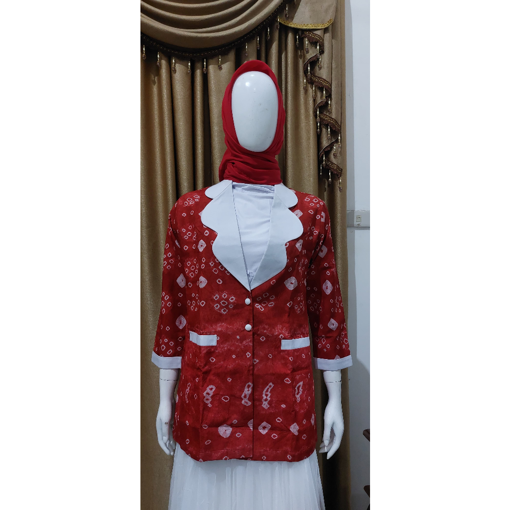 BLazer Jumputan Merah Putih