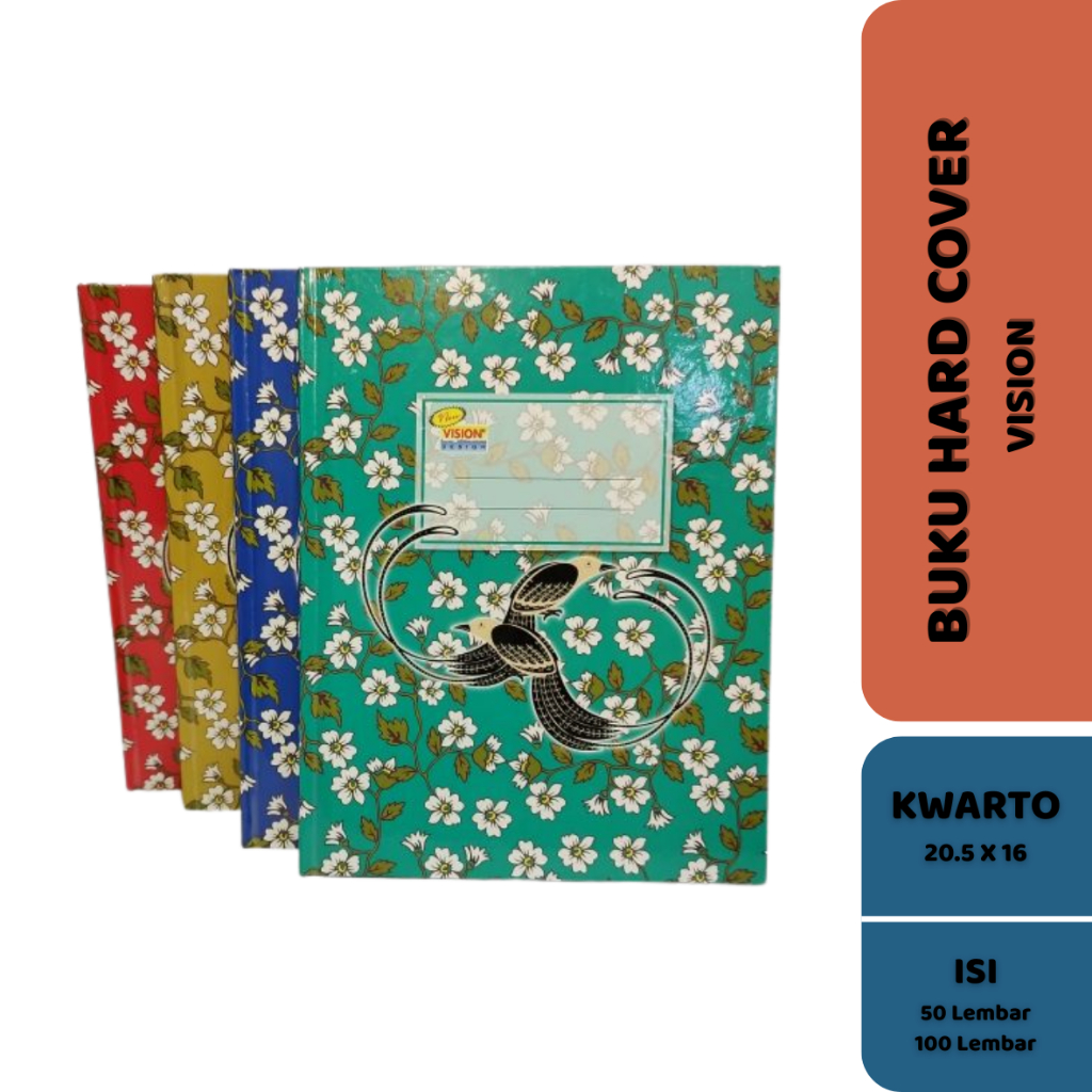 

(ECER) BUKU KWARTO HARD COVER VISION 50 LEMBAR / 100 LEMBAR