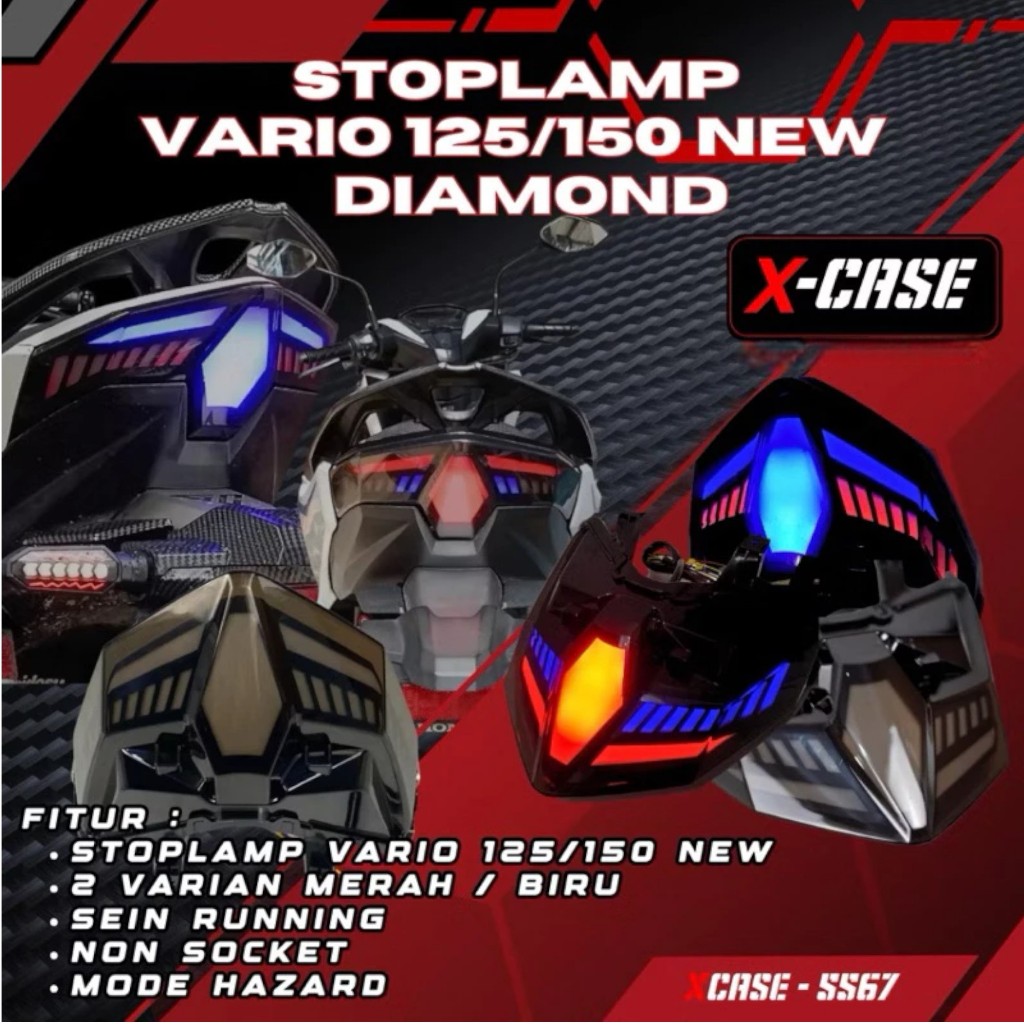 LAMPU STOP NEW VARIO 125/150 LED VARIASI 5567 XCASE