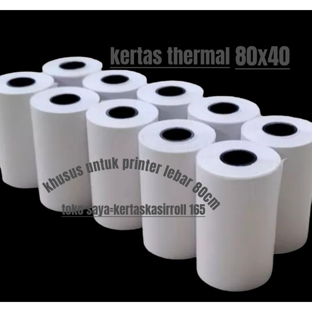

kertas Thermal 80mm x 40mm isi 10,pcs