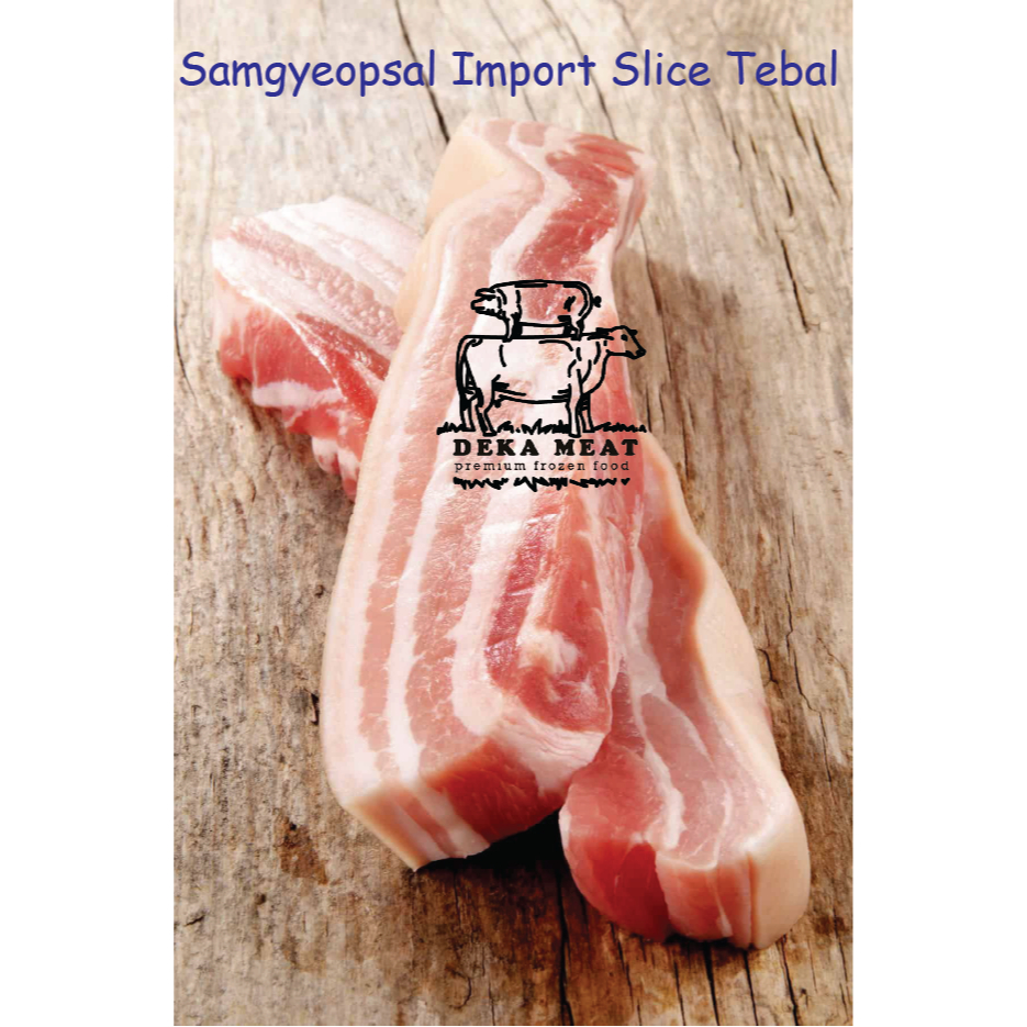 

Samgyeopsal Import - Samcan Pork Belly Import Slice Tebal 500gr